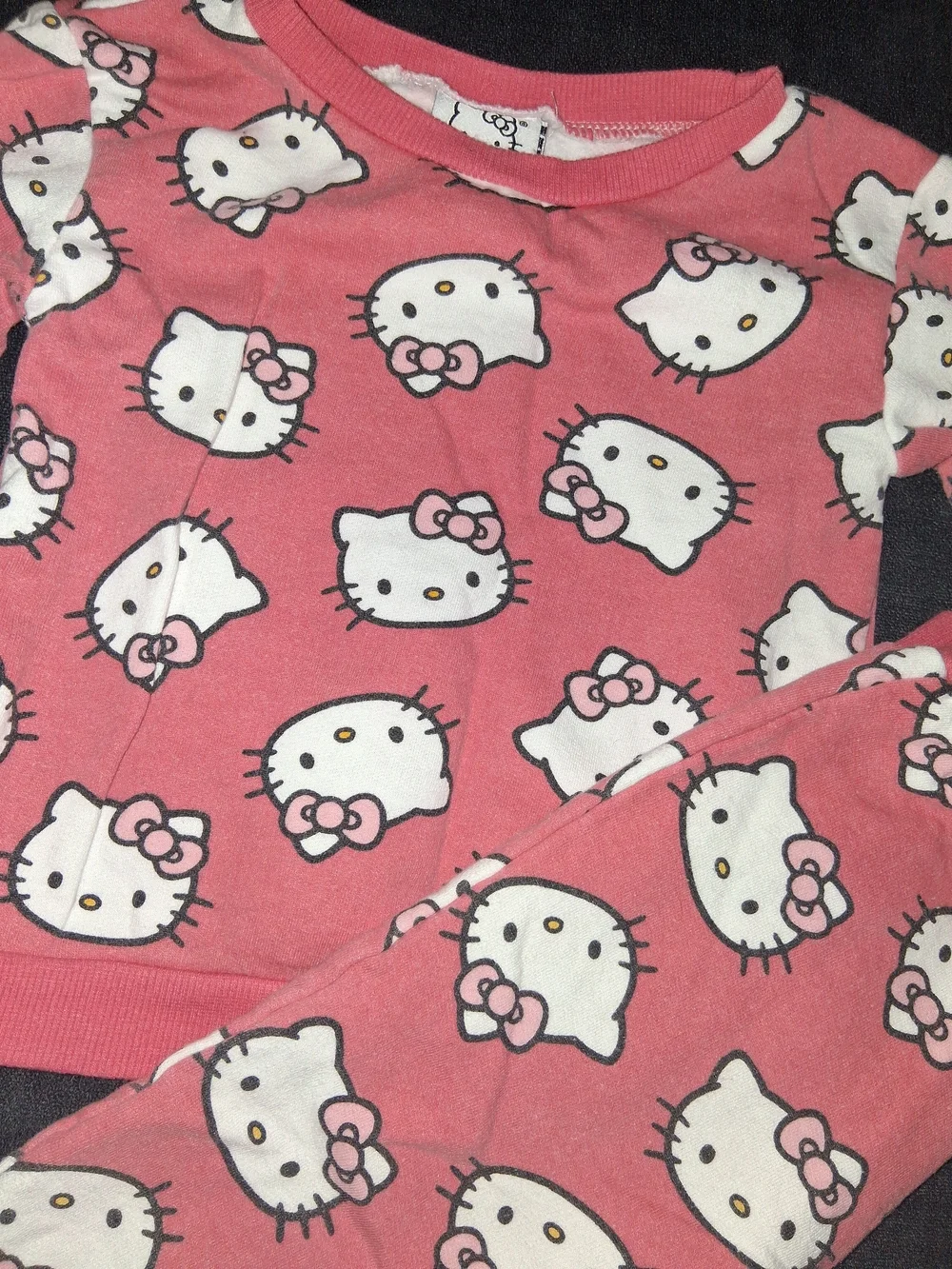 Hello Kitty Girls' Pink Hello Kitty Two-Piece Sweater/sweatpants
